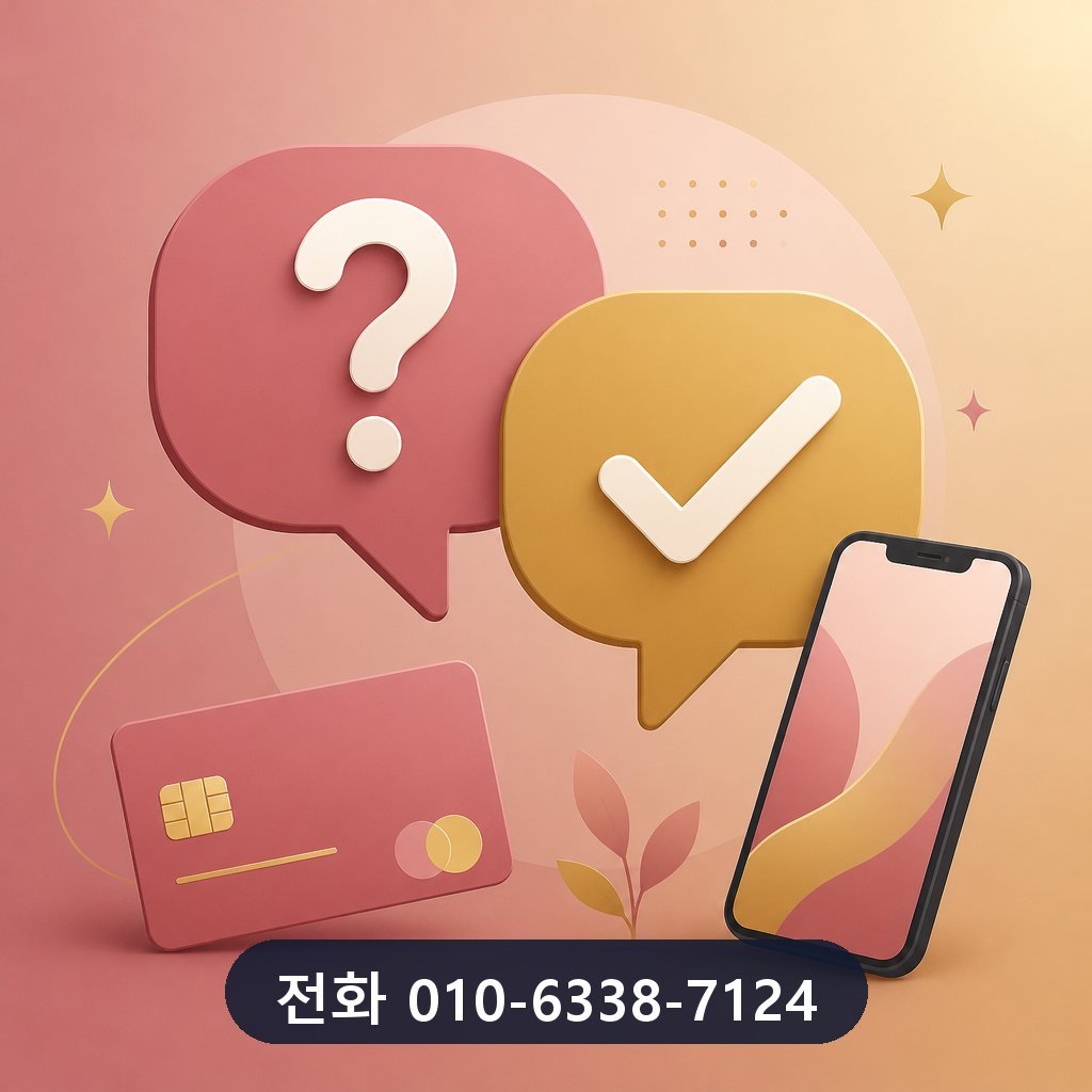 롯데카드 한도 현금화 자주 묻는 질문 이미지 · 문의 010-6338-7124
